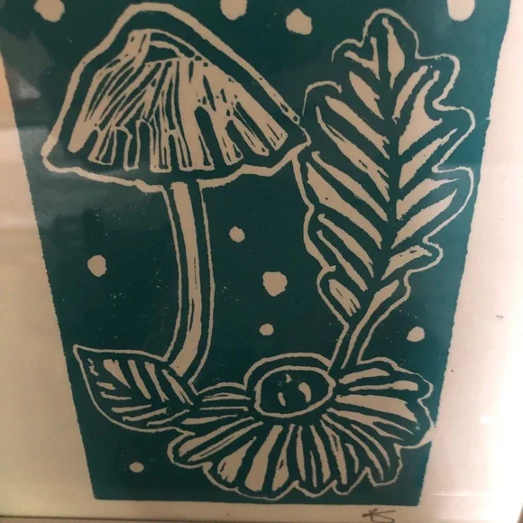 Framed Teal Botanical Art Print - Picture 2 of 4